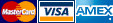 We Accept Visa, MasterCard Ameerican Express